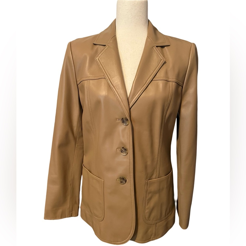 Talbots women leather jacket